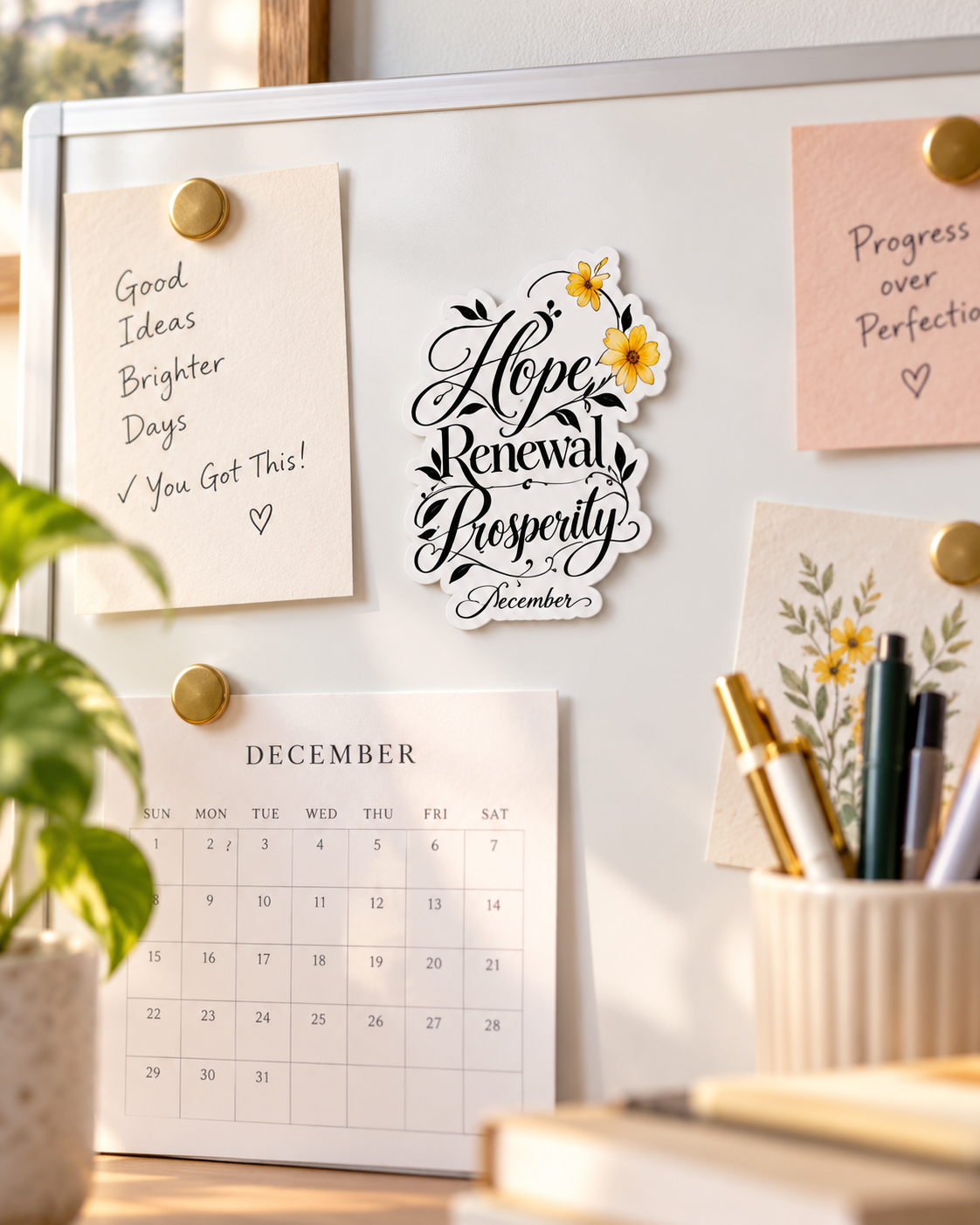 December Birth Flower Narcissus Die Cut Magnet