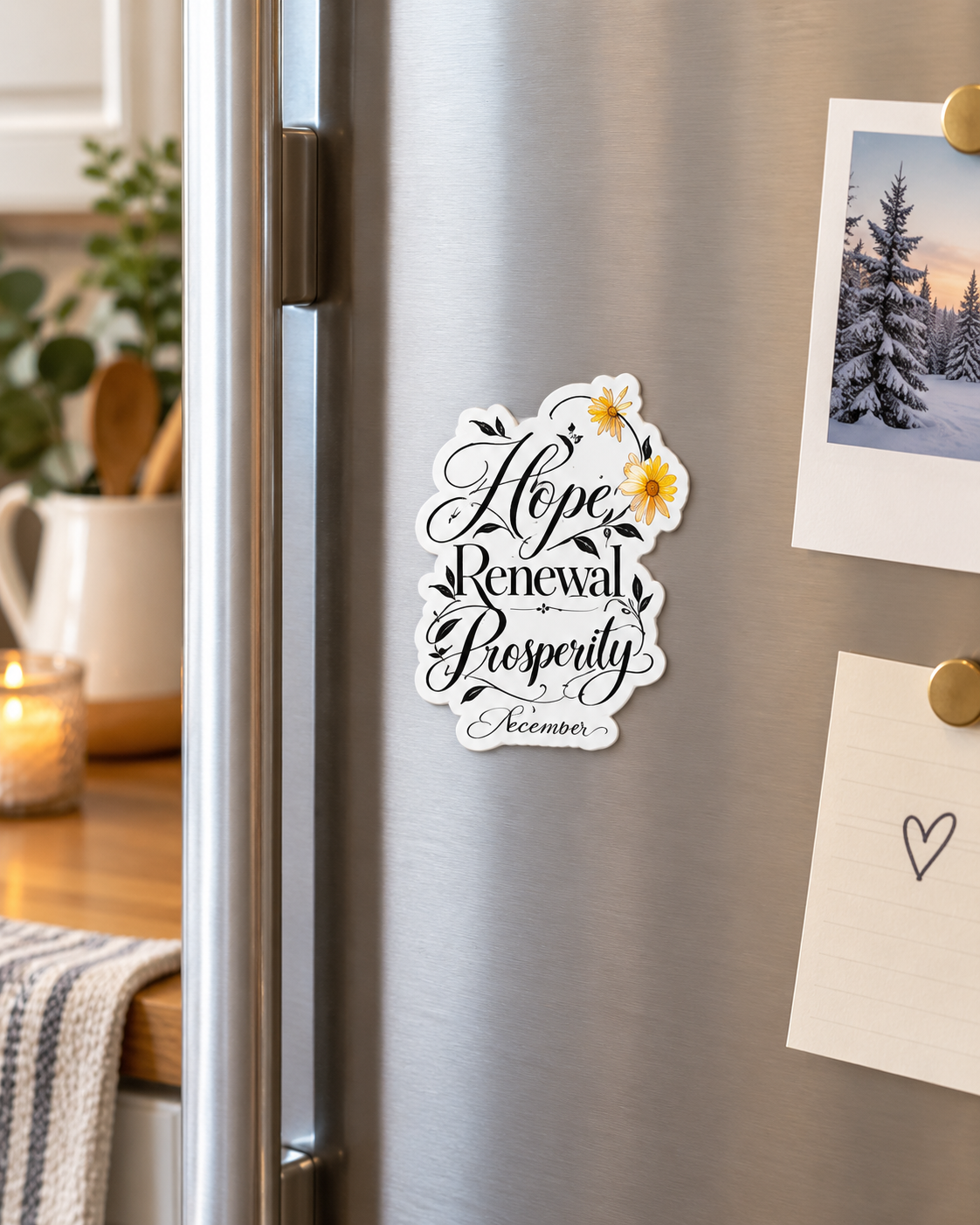 December Birth Flower Narcissus Die Cut Magnet